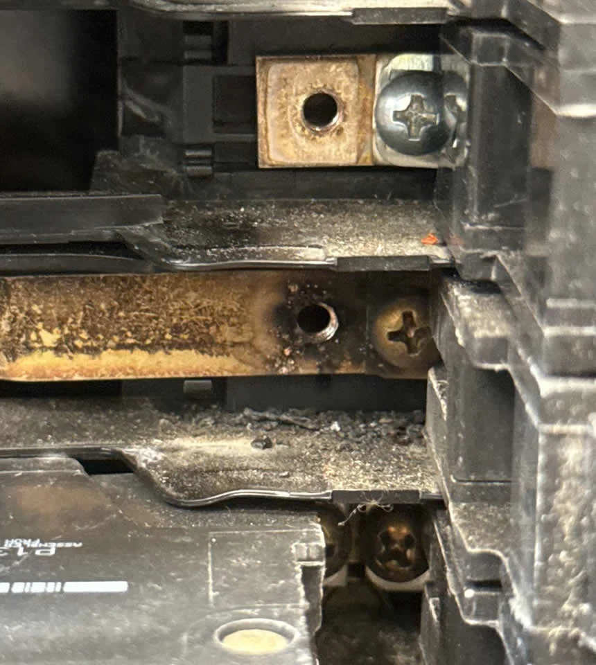 Smell burning near your breaker panel